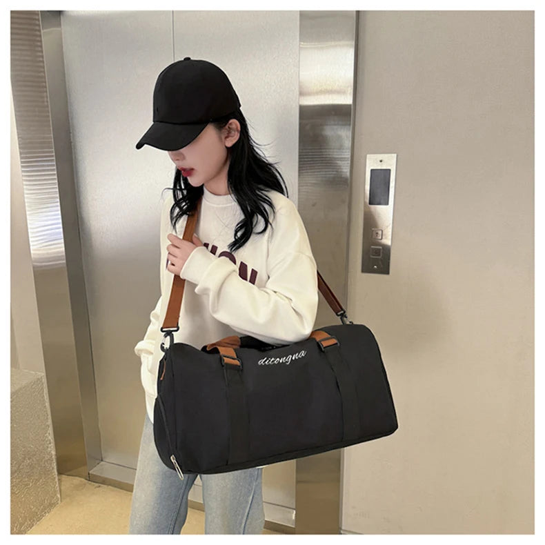 Gym Fitness Bag can Fixable Yoga Mat Sports Duffel Bags with Shoes Pack Outdoor Hiking Camping Handbag Large Luggage Portable