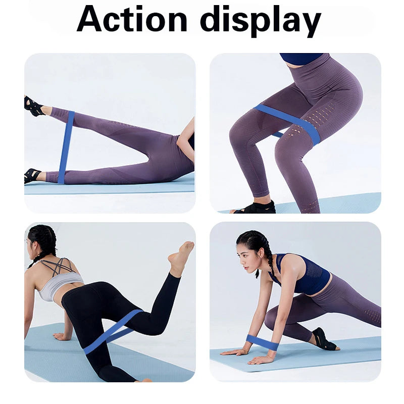 Gray Color Fitness Workout Training Resistance Bands Home Yoga Sport Resistance Bands Stretching Elastic Pilates Gym Equipment