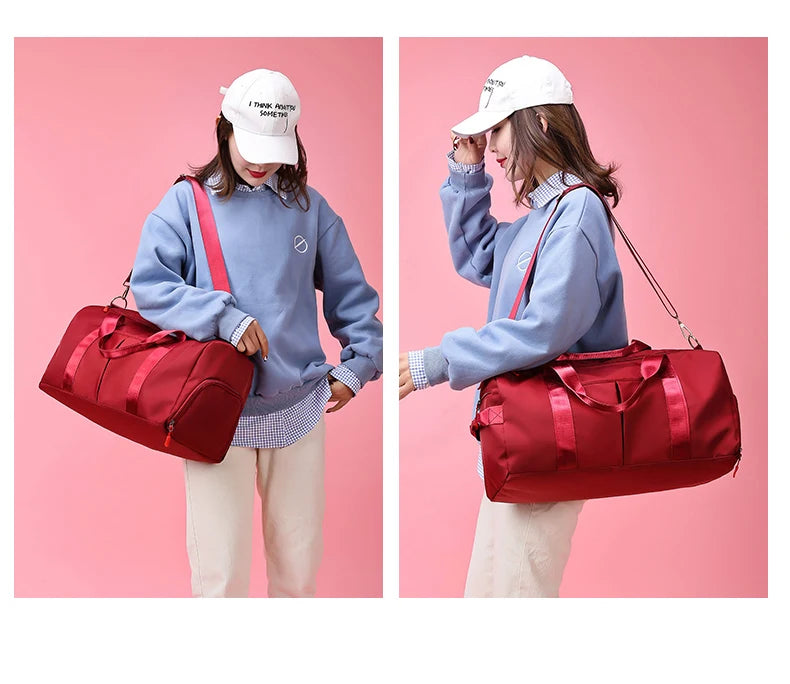 Gym Bag Men Women Training Fitness Swim Travel Luggage Handbag Yoga Shoulder Pack Shoes Storage Waterproof Dry Wet Separation