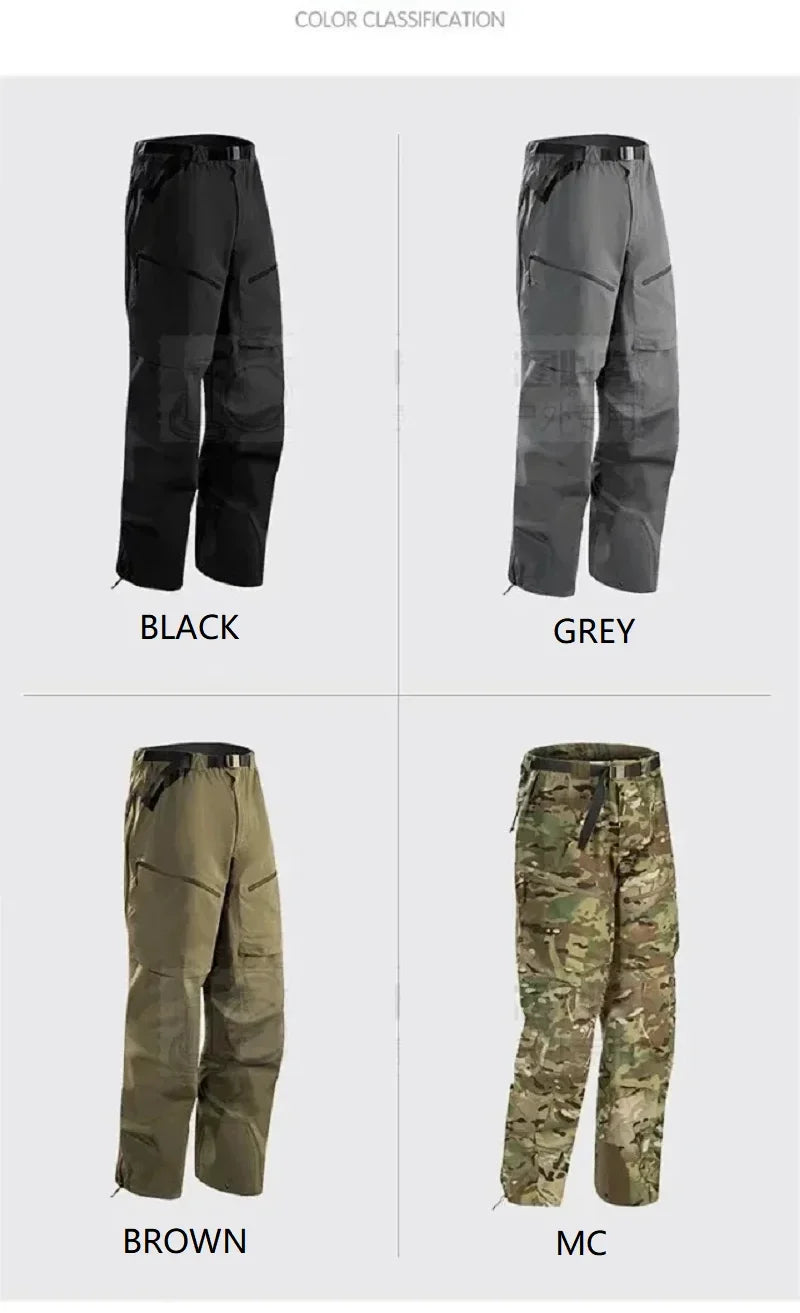 Tactical Pants Men Military Combat Waterproof Breathable Hiking Outdoor Trekking Army Cargo Pants Durable Rainproof