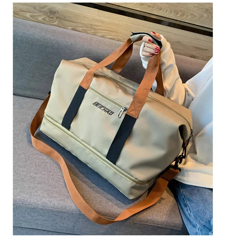 Large Capacity Fitness Bag Travel Bag Waterproof Sports Gym Bag Portable Luggage for Men Women Short Distance gym and travel bag