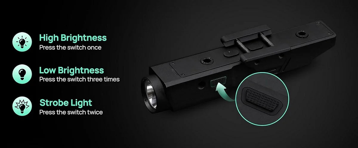 New Richfire 2 in 1 Combo Tactical Rechargeable Flashlight 2000 Lumen,Picatinny Rail MLOK Mounted Rifle AR15 Light for Hunting