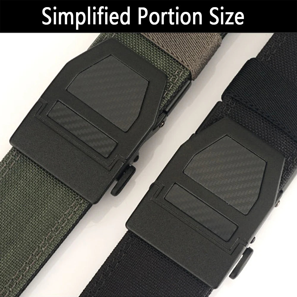 TUSHI Tactical Military Belt for Men Sturdy Nylon Metal Automatic Buckle Police Duty Gun Belt Outdoor Girdle IPSC Accessories