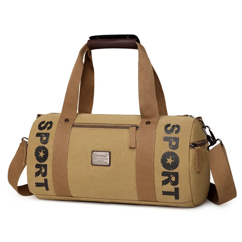 Gym Bag for Man Canvas Sports Fitness Tote Travel Luggage Handbag Outdoor Shoulder Duffle Training Tactical Bag Male Rucksack