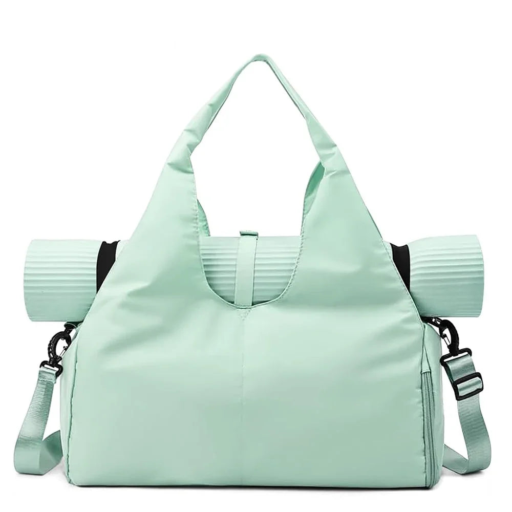 Yoga Mat Gym Bag For Women's Independent Shoe Compartment Handbags Travel Fitness Tote Bag Large Capacity Swimming Shoulder Bag