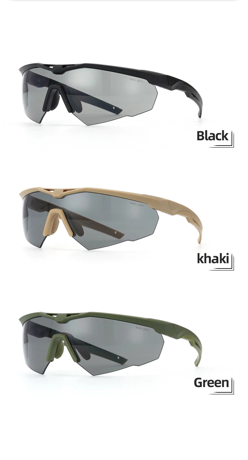 Tactical goggles, UV400, suitable for shooting range, hunting, bulletproof and explosion-proof, mountaineering, hiking