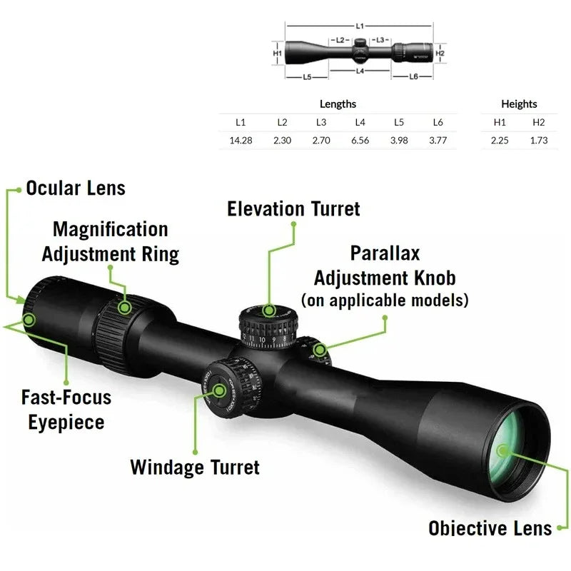 Original V*RT*X Optics D**M*NDB*CK Tactical 6-24X50 First Focal Plane(FFP) Riflescopes EBR-2C(MRAD) Reticle 30mm Tube Scope