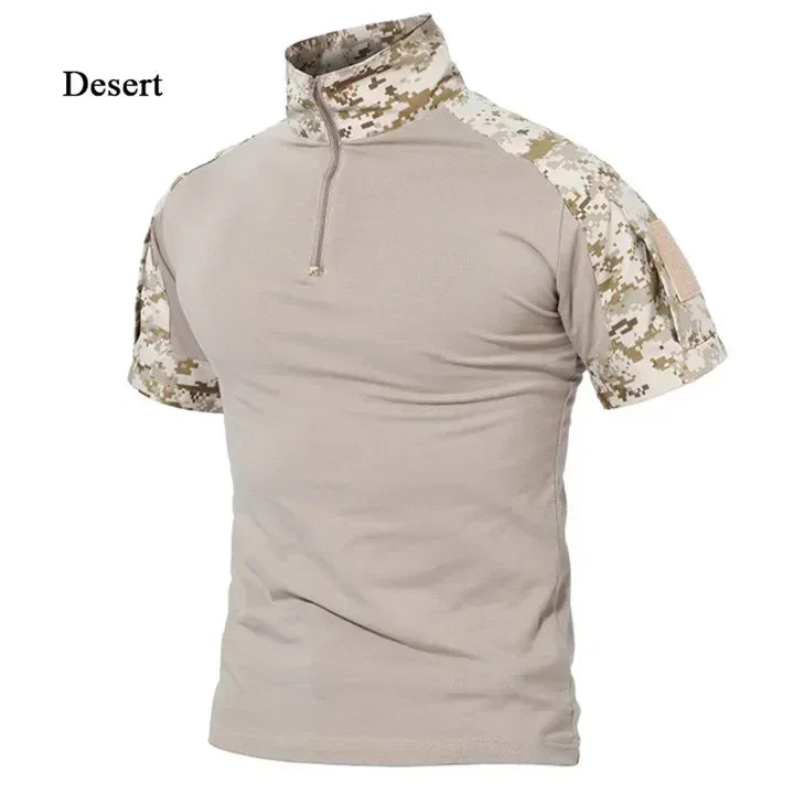 Tactical T-Shirts Men Sport Outdoor Tee Quick Dry Short Sleeve Shirt Hiking Hunting Climbing Camouflage Men Clothing Breathable