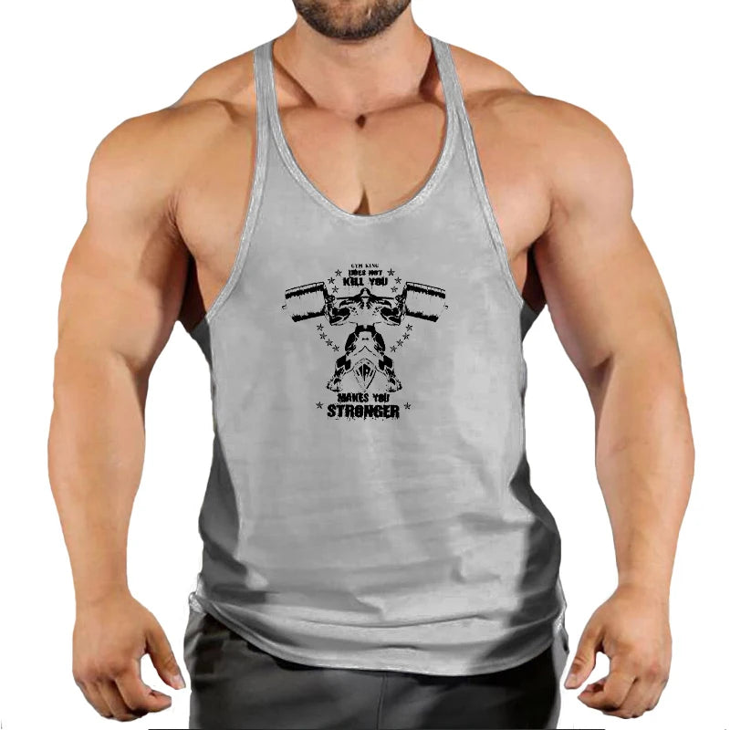 Stringer Singlet Men Fitness Clothing Gym Clothes for Men Men's Singlets Gym Shirt Man Sleeveless Sweatshirt Vests Bodybuilding