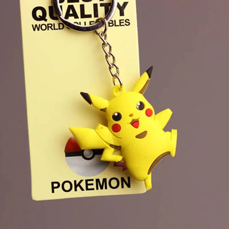 New Pokemon keychain Pikachu Pokémon PVC soft plastic pendant fashion bag pendant Charmander doll keychain car keychain