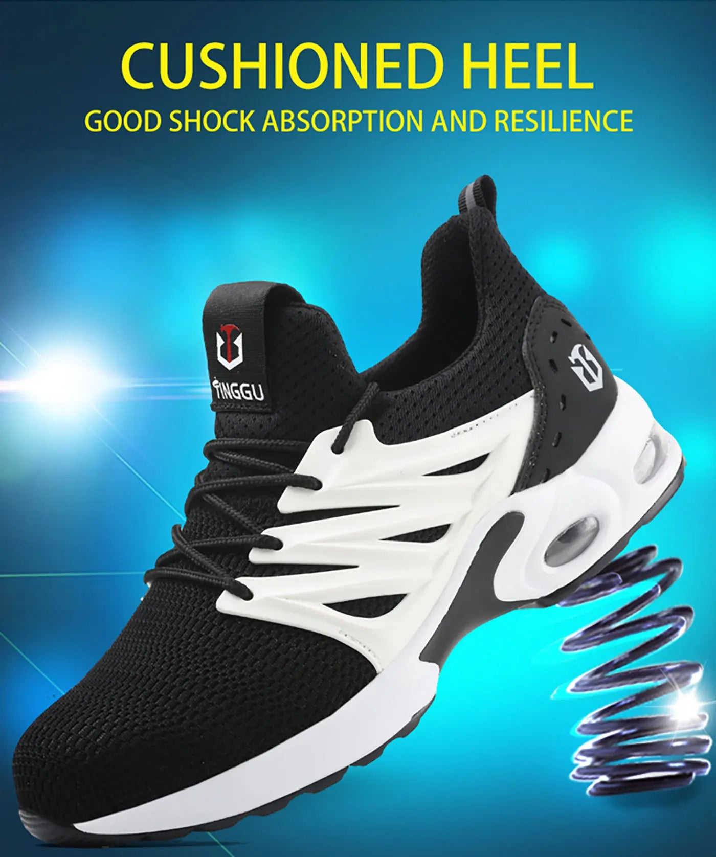 Safety shoes are anti smashing, anti piercing, lightweight, soft, comfortable, breathable, and protective work shoes