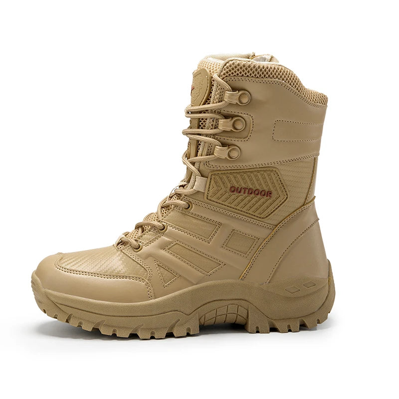 Tactical Outdoor High - Top Military Boots,Anti - Slip And Wear - Resistant Combat Boots,Adapt To Complex Terrains