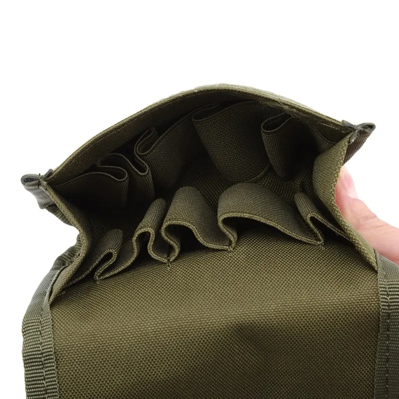Tactical 10 Round Shotgun Shotshell Reload Holder for 12 Gauge/20G Molle Pouch Ammo Round Cartridge Holder Gun Accessories
