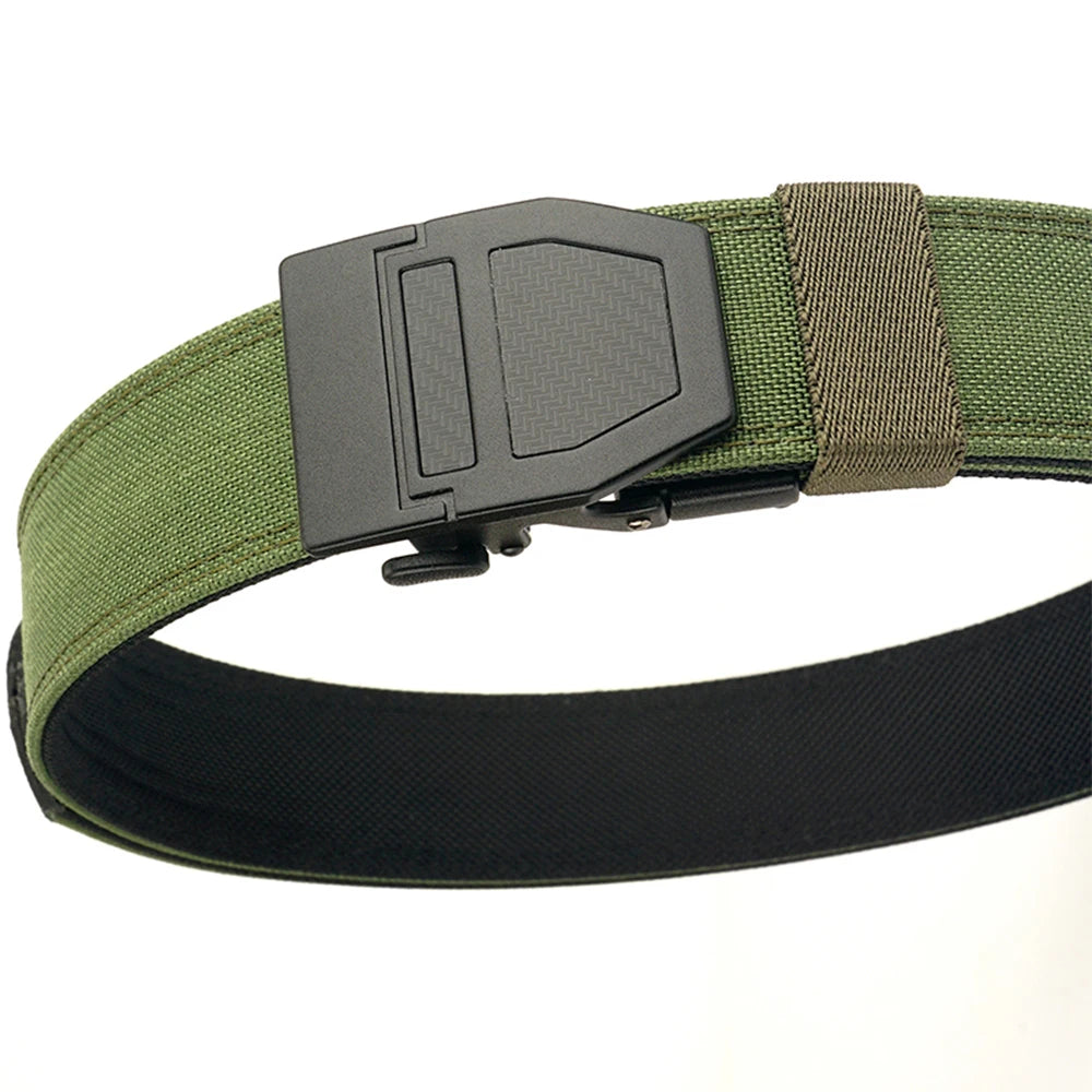 TUSHI Tactical Military Belt for Men Sturdy Nylon Metal Automatic Buckle Police Duty Gun Belt Outdoor Girdle IPSC Accessories