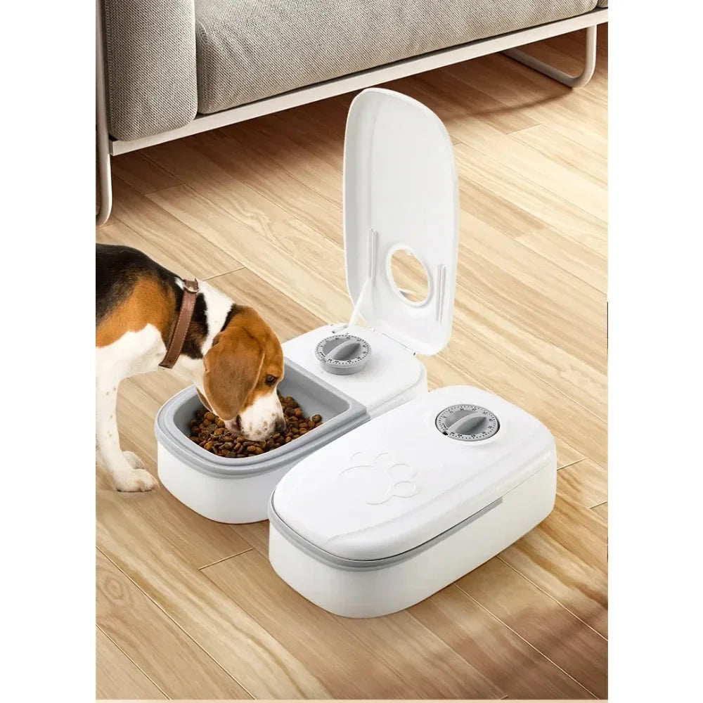 Pet Cat and Dog Bowl Automatic Feeder with Dry and Wet Food Separation for Home Timed and Quantified Meal Feeding Accessories