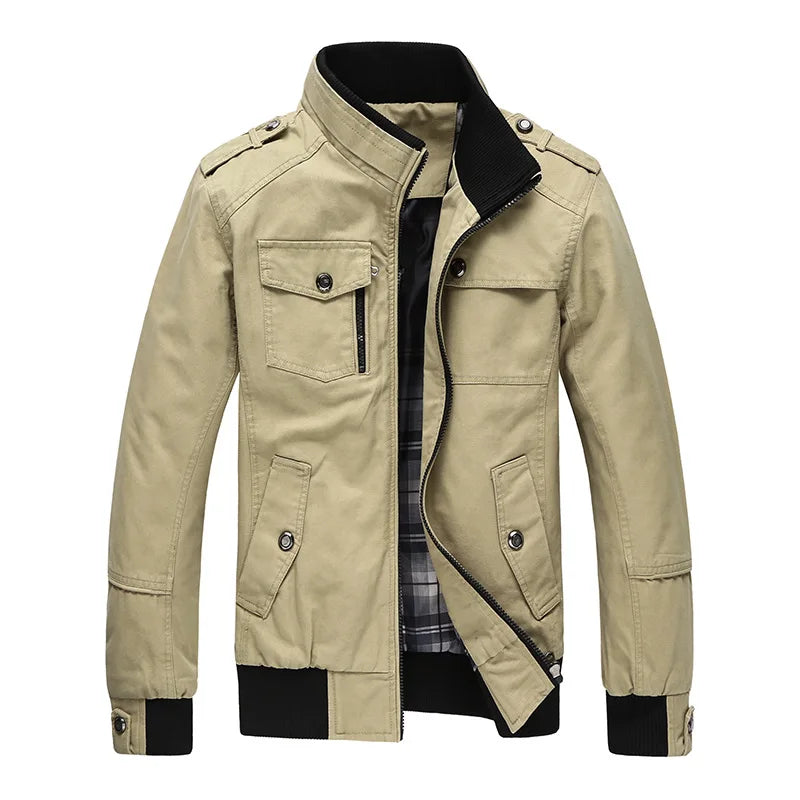 Tactical Military Jackets Men Spring Autumn Winter Pilot Jackets Army Cotton Coat Fashion Casual Cargo Slim Fit Clothes Hiking