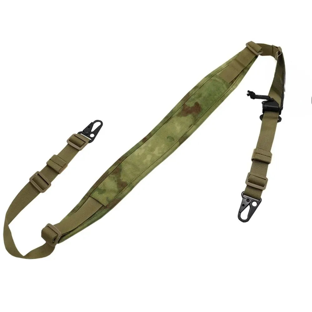 Tactical RSA Mount Padded Rifle Sling Strap Modular 1 and 2 Point 2.25 inch Wide With HK Clip Belt MAGPUL Shooting Gun Hunting