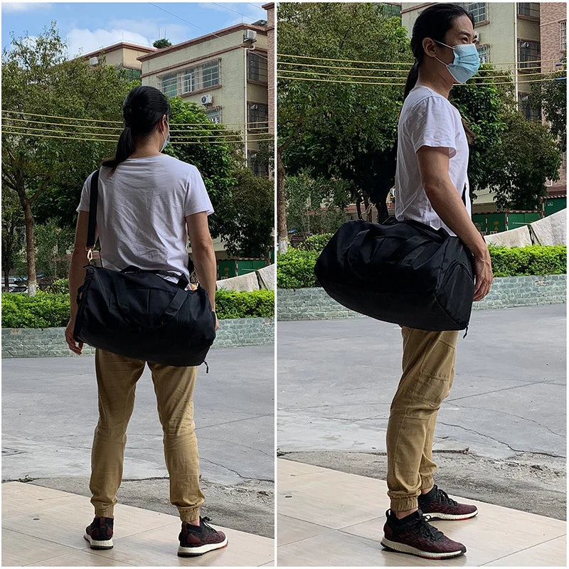 Gym Bag Men Women Training Fitness Swim Travel Luggage Handbag Yoga Shoulder Pack Shoes Storage Waterproof Dry Wet Separation