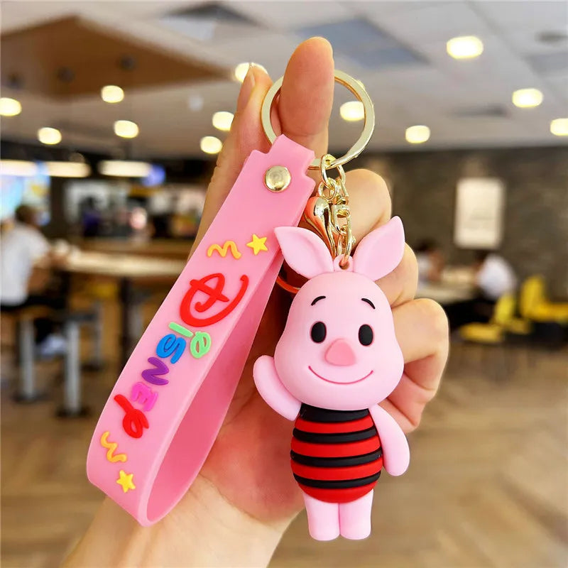 New Cartoon Anime Disney Keychain Mickey Mouse Minnie Lilo & Stitch Keyring Key Chain Car Pendant Kids Toys Gift Wholesale