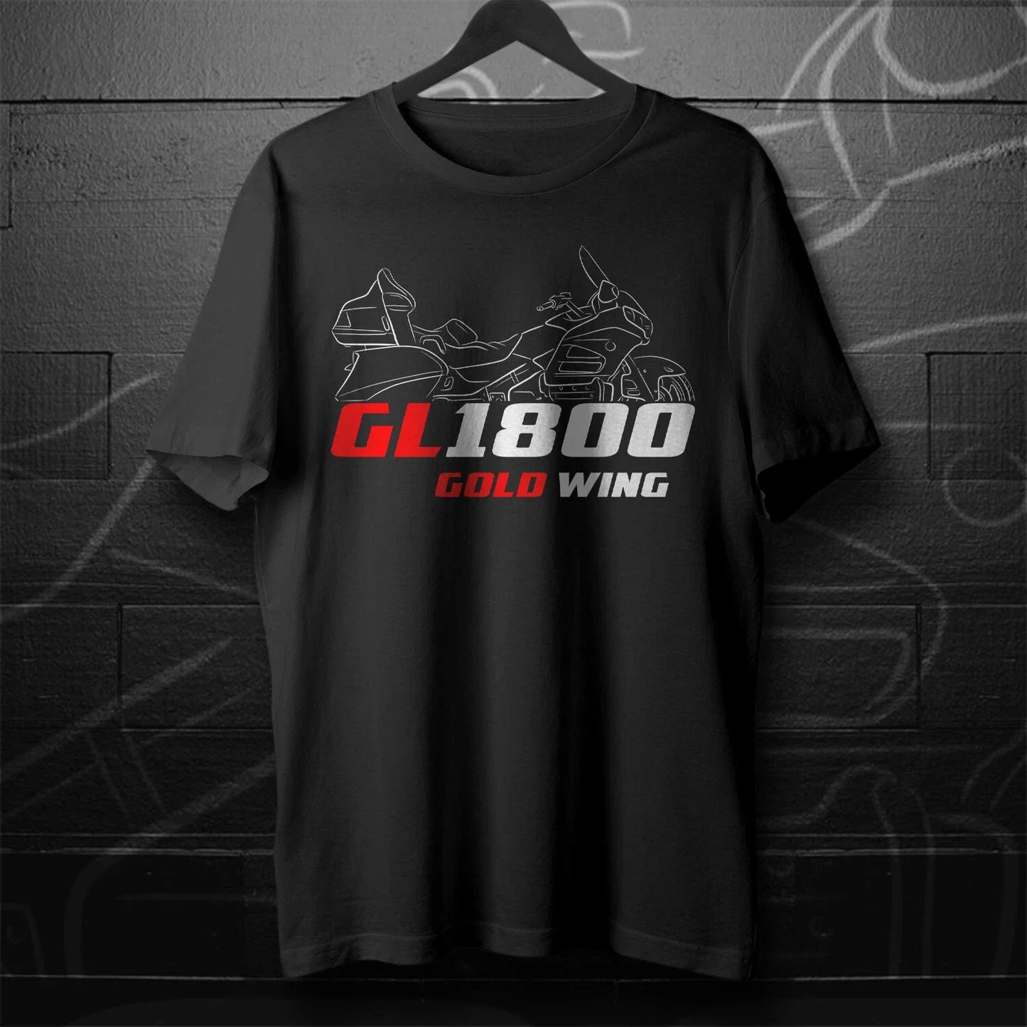 Man T Shirt Casual GL 1800 Gold Wing 2001-2024 Motorcycle T shirt Graphic Summer Short Sleeves 100% Cotton