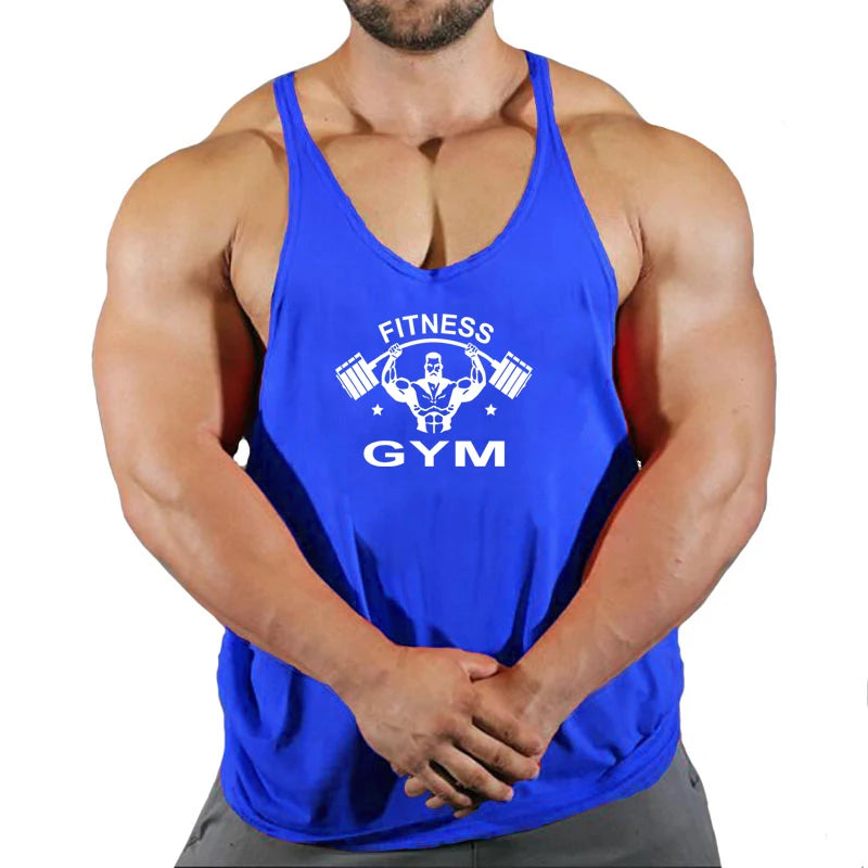 Muscle Mens Bodybuilding Stringer Tank Top gym Clothing Y back Fitness sleeveless vest shirt Weightlifting singlets
