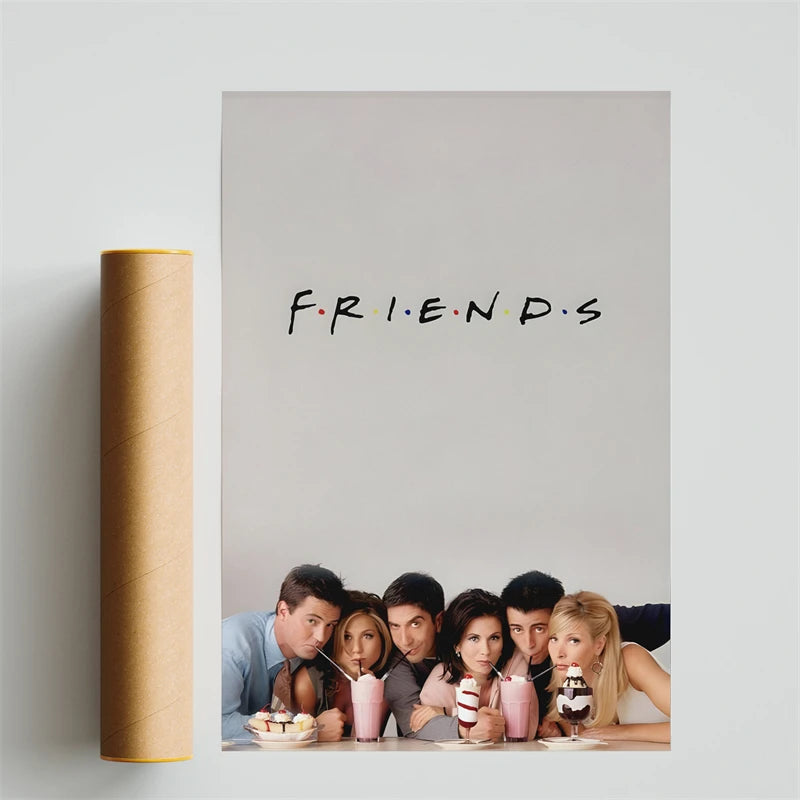Friends Tv Show Poster Aesthetics Six of One Movie Pictures Canvas Painting For Wall Art Mural Room Decor Home Living Decoration