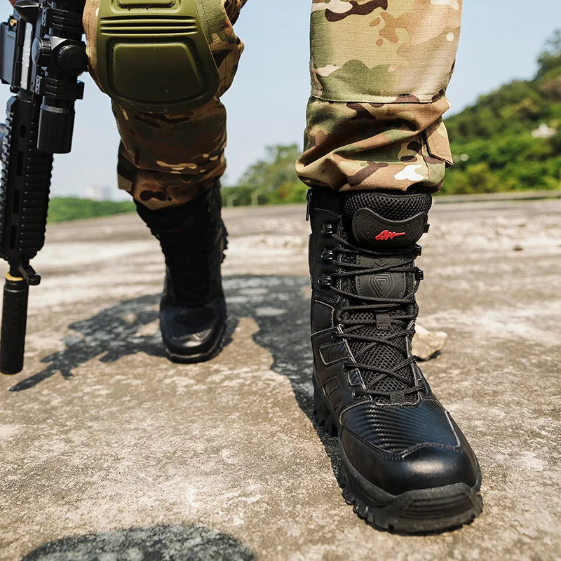 Tactical Outdoor High - Top Military Boots,Anti - Slip And Wear - Resistant Combat Boots,Adapt To Complex Terrains