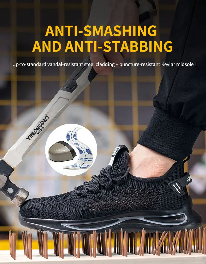 Safety Shoes Man for Work in Low Price with Steel Toe Work Wear Industrial Protection OriginalSecurity-Protection
