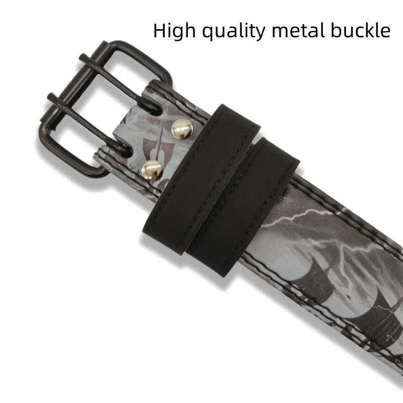 Gym Weight Lifting Belt, Mythology Style Powerlifting Belt, PU Fitness Belt for Men & Women Gym Strength Training Waist Support