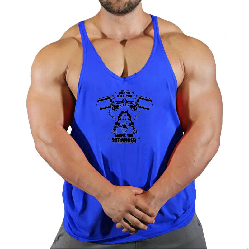 Stringer Singlet Men Fitness Clothing Gym Clothes for Men Men's Singlets Gym Shirt Man Sleeveless Sweatshirt Vests Bodybuilding