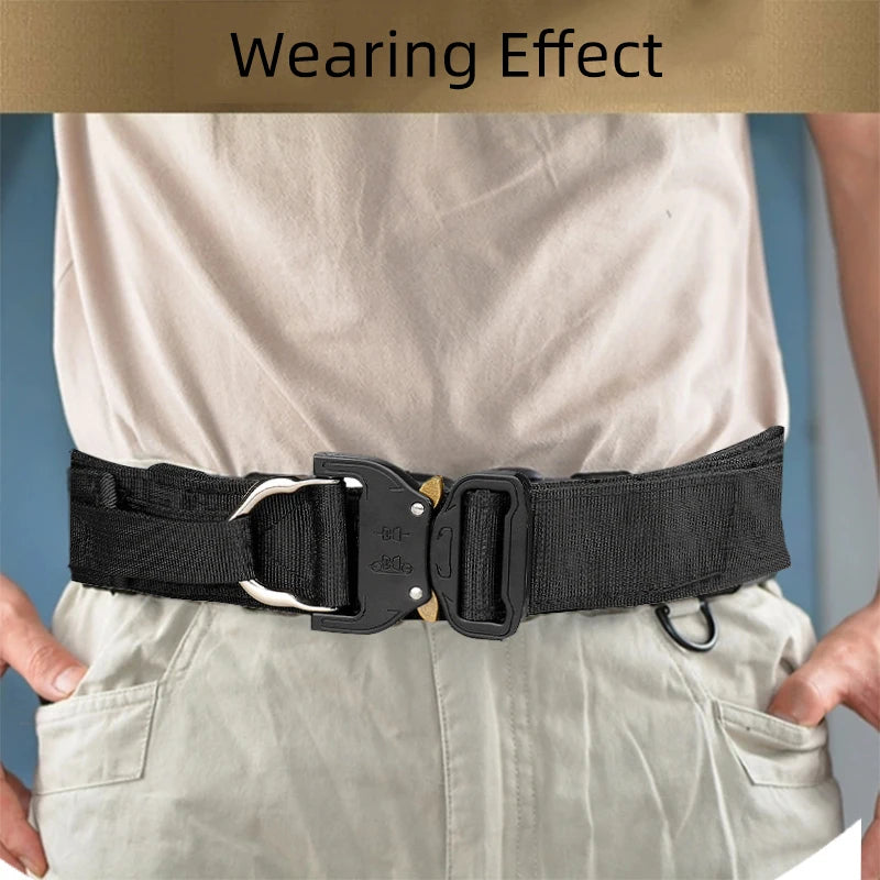 Quick-Release Tactical Belt: Durable, Stylish Braid Design, etal Buckle -Ideal for Outdoor Adventures & Daily Wear