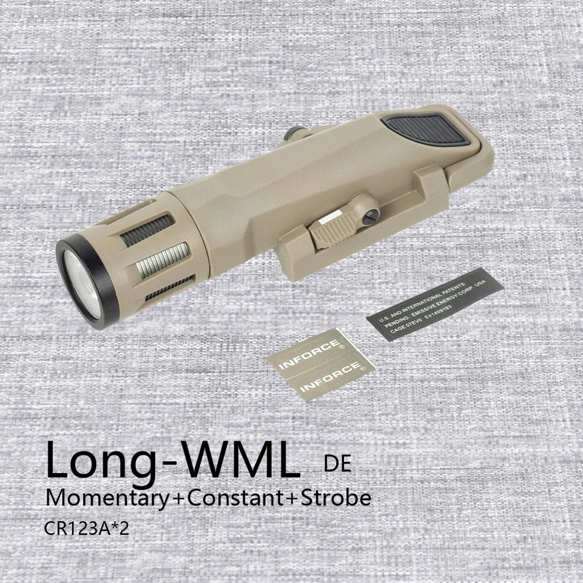 Tactical INFORCE WML Weapons Scout Flashlight Fit Airsoft Rifle AR15 APL APL-C Pistol Gun Light Hunting Strobe Torch