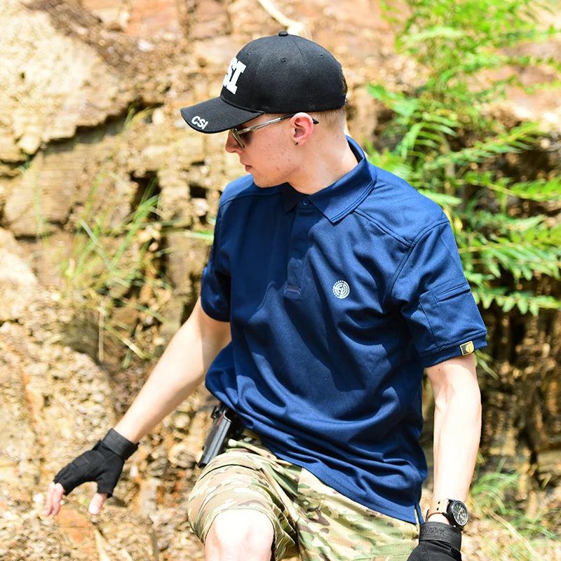 Tactical T-Shirts Outdoor Sport Quick Dry Tee Lightweight Short Sleeve Shirt Hiking Hunting Combat Men Clothing Breathable