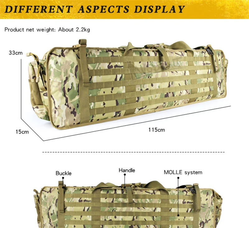 ERQYGRA Tactical Hunting Fishing Camping Bag 249 Rifle 115cm Equipment Hiking Outdoor Sports Paintball Shooting Accessories