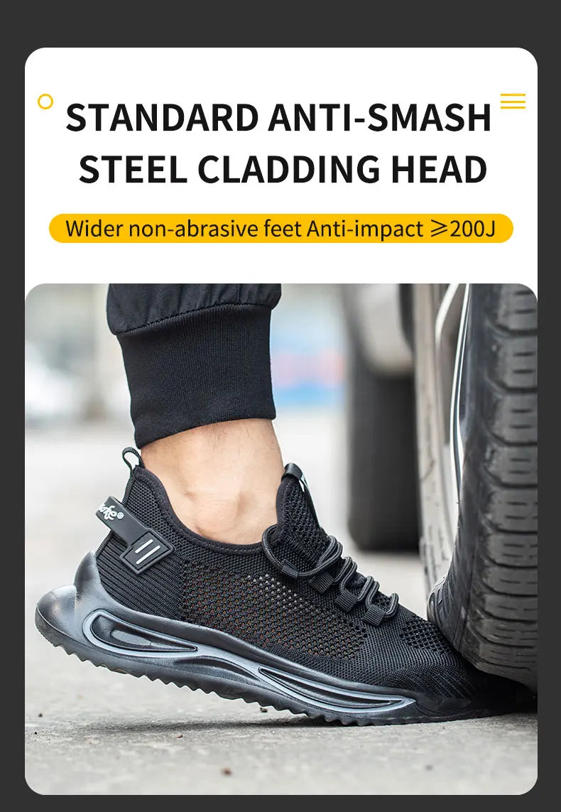 Safety Shoes Man for Work in Low Price with Steel Toe Work Wear Industrial Protection OriginalSecurity-Protection