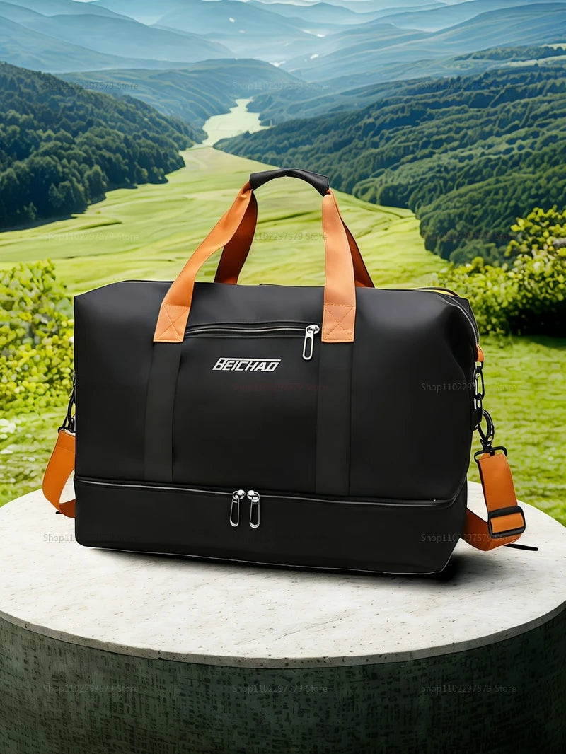 Large Capacity Fitness Bag Travel Bag Waterproof Sports Gym Bag Portable Luggage for Men Women Short Distance gym and travel bag