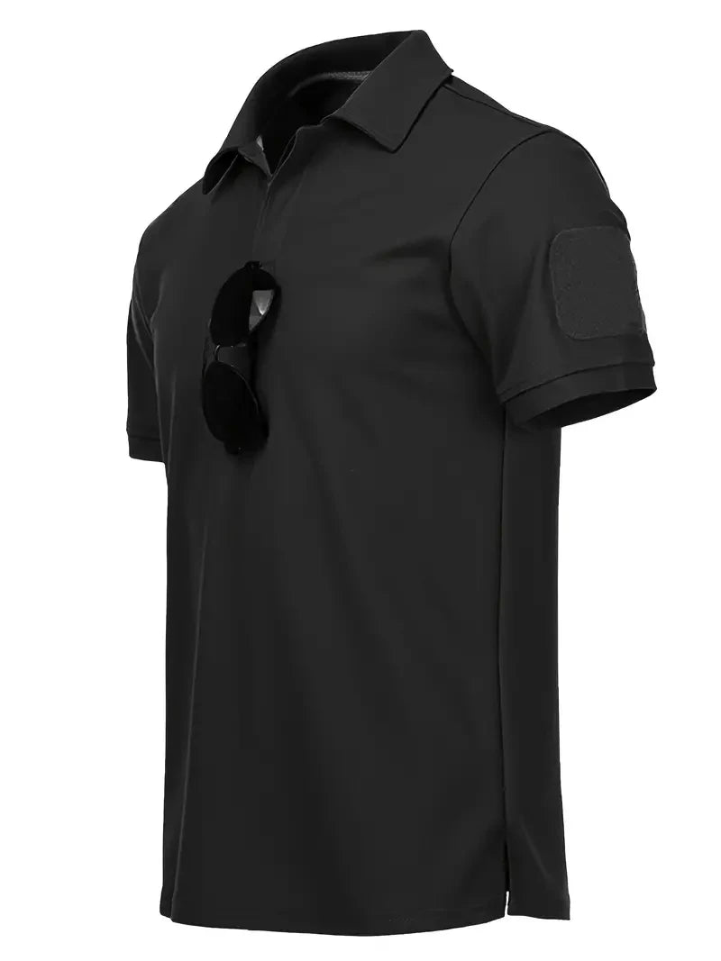 Tactical Military T-shirt Outdoor Breathable Army Combat T Shirt Quick Dry Hunting Camping Hiking Fishing Lapel Polos Tee Tops