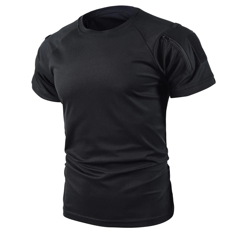 Tactical Cargo Quick Dry Combat T-Shirt Men's Military Army Pullover Outdoor Hunting Camping Climbing Trekking Hiking Shirts