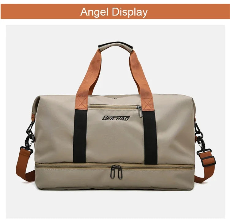 Large Capacity Fitness Bag Travel Bag Waterproof Sports Gym Bag Portable Luggage for Men Women Short Distance gym and travel bag