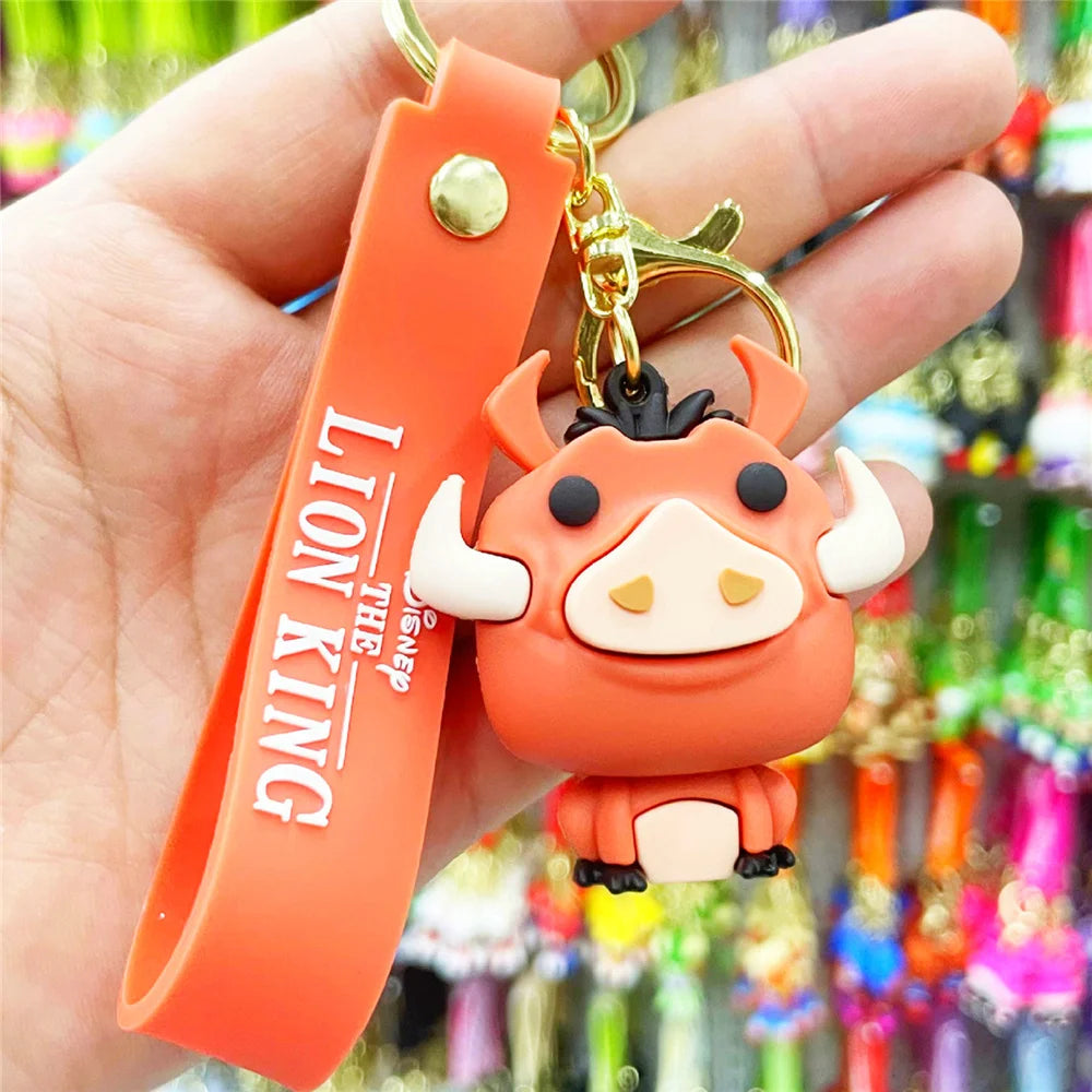 New Cartoon Anime Disney Keychain Mickey Mouse Minnie Lilo & Stitch Keyring Key Chain Car Pendant Kids Toys Gift Wholesale