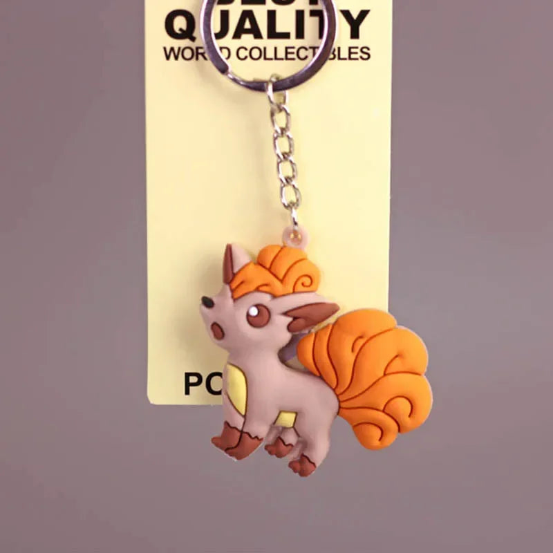 New Pokemon keychain Pikachu Pokémon PVC soft plastic pendant fashion bag pendant Charmander doll keychain car keychain