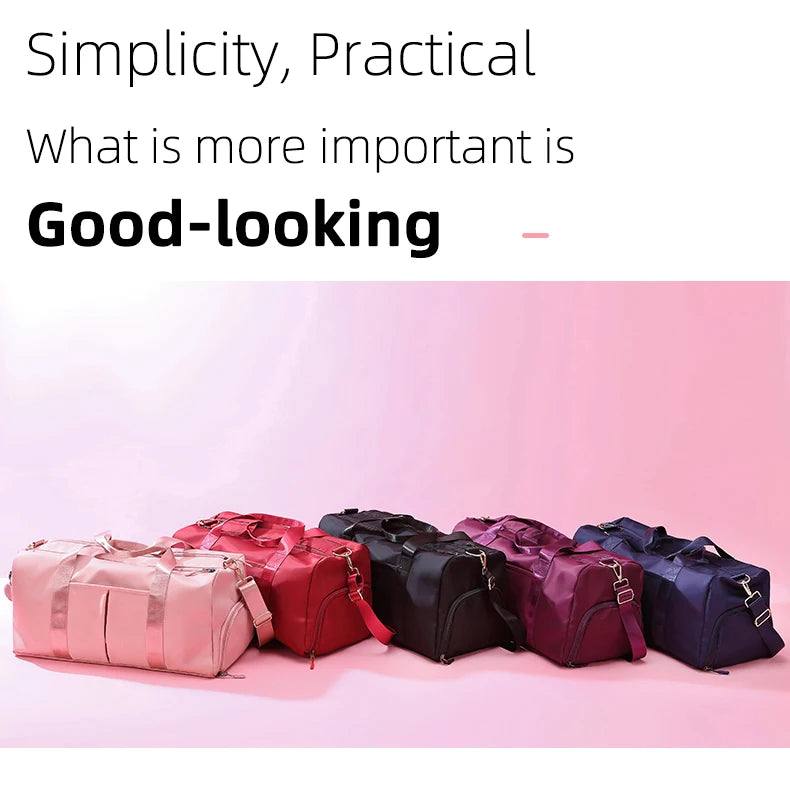 Gym Bag Men Women Training Fitness Swim Travel Luggage Handbag Yoga Shoulder Pack Shoes Storage Waterproof Dry Wet Separation