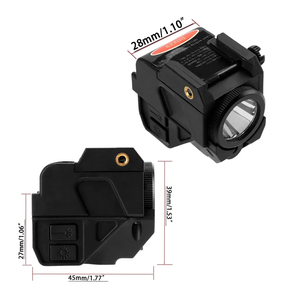 Richfire Police Flashlight 600LM and Laser Combo Sight Pistol Magnetic Charging Torch with Built in Lithium Battery