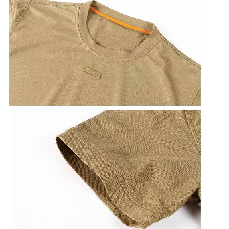 Tactical Cargo Quick Dry Combat T-Shirt Men's Military Army Pullover Outdoor Hunting Camping Climbing Trekking Hiking Shirts