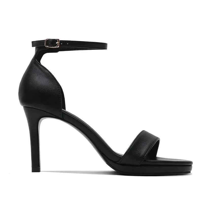 High-heeled Shoes Women Summer Footwear Stiletto Platform Buckle Sandals Elegant Party Dress Women Shoe Small Size 32 Designer