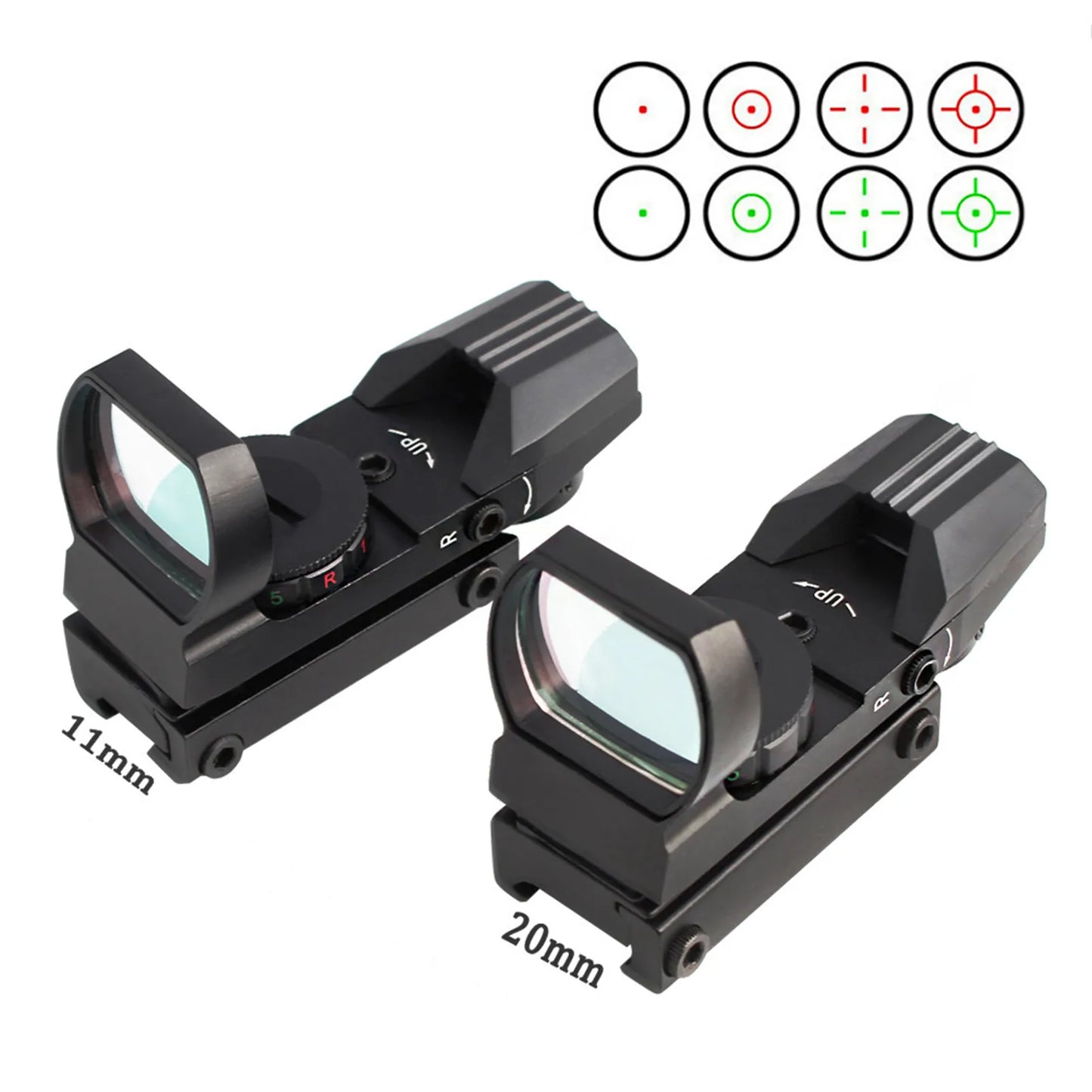 Outdoor Hunting 4 Reticle Electro Red Green Dot Sight Rifle Scope 1X22X33