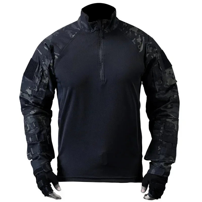 Tactical Suit Set Men Hunting Training Shirt Pants 2 Piece Sets Outdoor Uniform Camouflage Quick-dry Ripstop Clothing Hiking