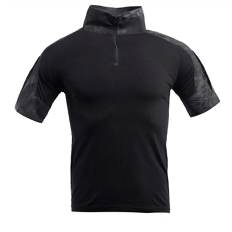 Tactical T-Shirts Men Sport Outdoor Tee Quick Dry Short Sleeve Shirt Hiking Hunting Combat Men Clothing Breathable