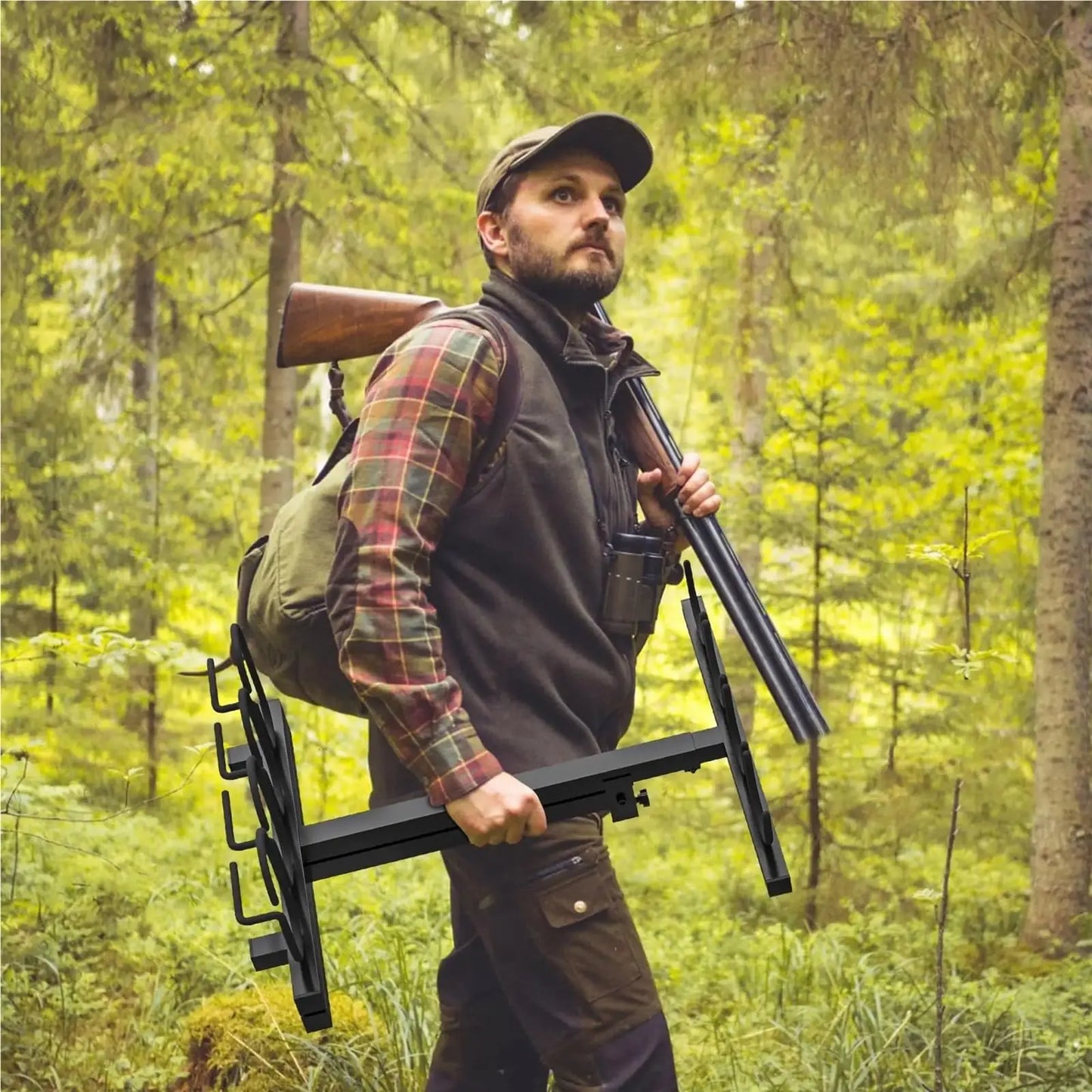 Gun Rack Portable Rifle Rack Stand Heavy Duty Rifle Storage Bracket Folding Gun Rack Stand for Outdoor Shooting Hunting Range