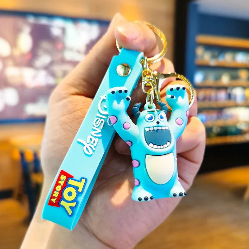 New Cartoon Anime Disney Keychain Mickey Mouse Minnie Lilo & Stitch Keyring Key Chain Car Pendant Kids Toys Gift Wholesale